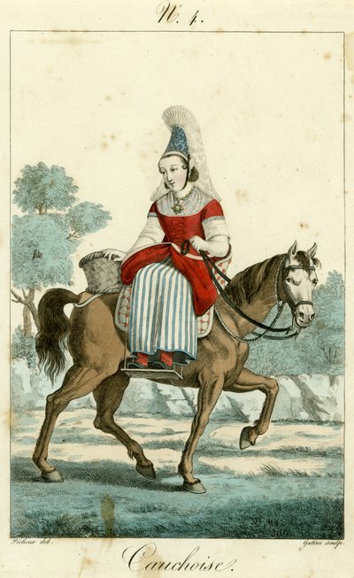 Illustration Nr. 4, Cauchoise-Kostüm von French School
