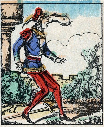 Illustration der Geschichte „Die Abenteuer von Grand Flandrin“. Holzstich von Imaging Pellerin - Epinal, späte 19. Jahrhundert. von French School