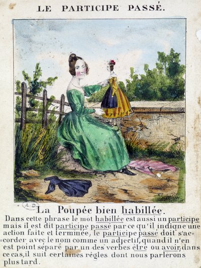 In „La grammaire en images“, Heftalbum, um 1850 von French School