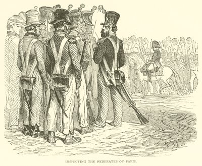 Inspektion der Föderierten von Paris (Gravur) von French School
