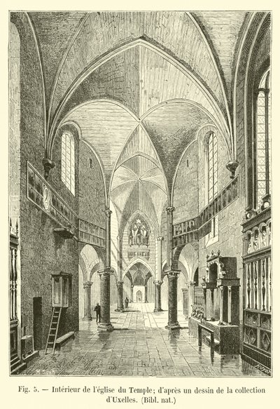 Innenraum der Kirche des Tempels, nach einer Zeichnung aus der Sammlung d
