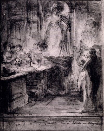 Innenansicht eines venezianischen Ladens, 1777 von French School