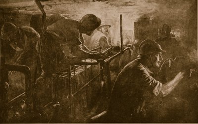 Innenraum eines Panzers der französischen Angriffsartillerie, 1914-18 von French School