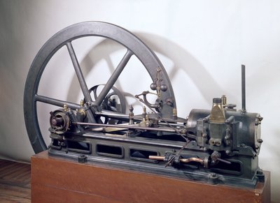 Verbrennungsmotor, entworfen von Etienne Lenoir (1822-1900) 1860 (Metall) von French School