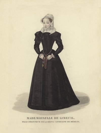 Isabelle de Limeuil, Hofdame von Catherine de Medici, Ehefrau von König Heinrich II. von Frankreich von French School