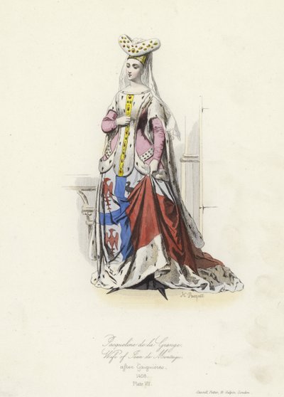 Jacqueline de la Grange, Ehefrau von Jean de Montagu, Großmeister von Frankreich von French School