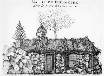 Einsiedelei von Jean-Jacques Rousseau in Ermenonville von French School