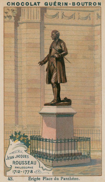 Jean-Jacques Rousseau, Philosoph, 1712-1778, errichtet am Place du Panthéon von French School