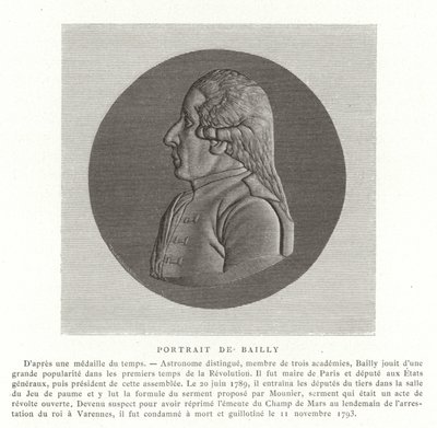 Jean Sylvain Bailly, französischer Astronom, Mathematiker und revolutionärer Politiker von French School