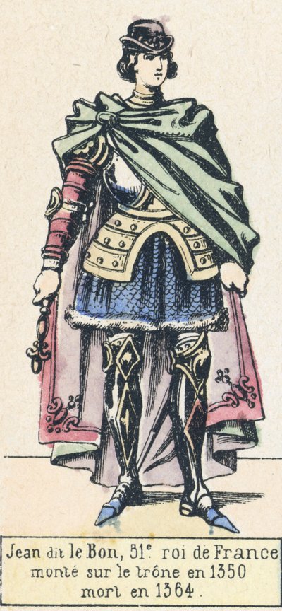Johann genannt der Gute, 51. König von Frankreich, bestieg den Thron 1350, gestorben 1364 von French School