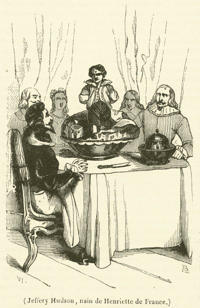 Jeffery Hudson, Zwerg von Henriette von Frankreich von French School
