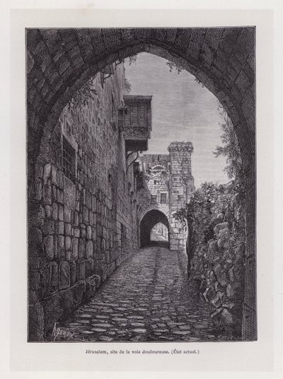 Jerusalem, Standort der Via Dolorosa, aktueller Zustand von French School