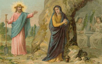 Jesus Christus erscheint als Gärtner nach seiner Auferstehung von French School