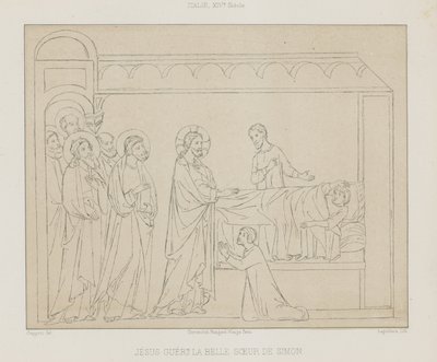 Jesus heilt die schöne Schwester von Simon von French School