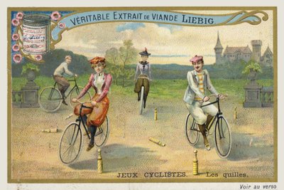 Jeux Cyclistes, Radfahren um Kegel in Frankreich von French School