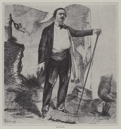 Joseph Darcier, französischer Sänger, Schauspieler und Komponist von French School