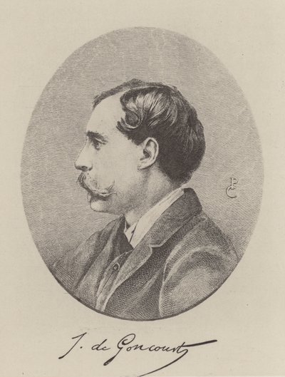 Jules de Goncourt, französischer Romanautor (Gravur) von French School