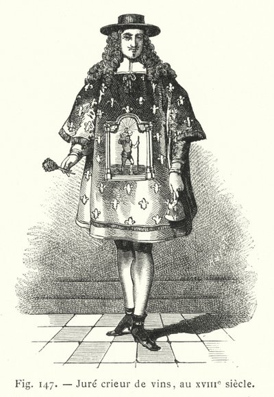 Weinrufer, im XVIII. Jahrhundert (Stich) von French School