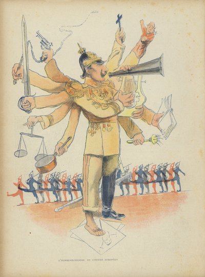 Kaiser Wilhelm II, Illustration für Le Rire von French School