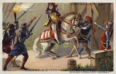 Tötung von Étienne Marcel, Provost der Kaufleute von Paris, durch Jean Maillard, Paris, Juli 1358 von French School