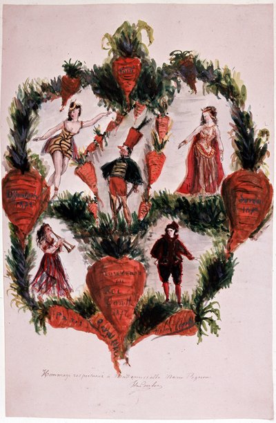 König Karotte, Operette von Offenbach - Bibl. Dokument der Oper von French School