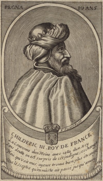 König Childerich III. der Franken von French School