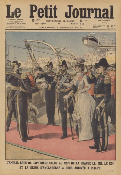 König Georg V. und Königin Mary auf Malta von French School