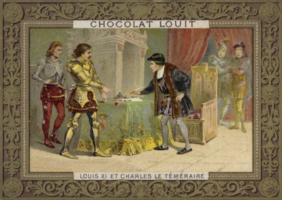 König Ludwig XI. von Frankreich und Karl der Kühne, Herzog von Burgund von French School