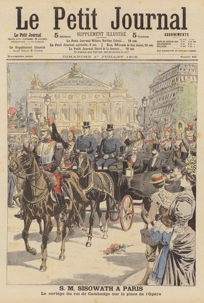 König Sisowath von Kambodscha besucht Paris von French School