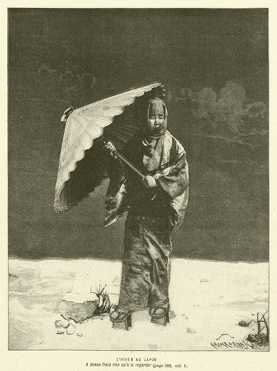 Der Winter in Japan (Stich) von French School