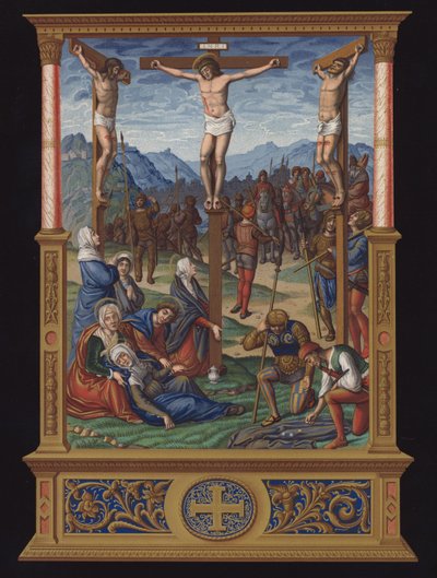 La Calvaire, französisches Manuskript aus dem späten 15. Jahrhundert von French School