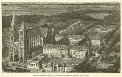 Das Kaiserhaus von Saint-Denis aus der Vogelperspektive von French School