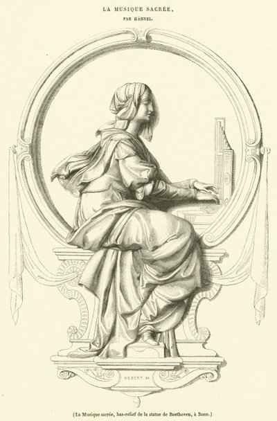 Die heilige Musik, Basrelief der Beethoven-Statue in Bonn von French School