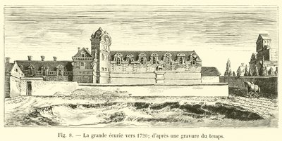 Der große Stall um 1720; nach einem zeitgenössischen Stich von French School