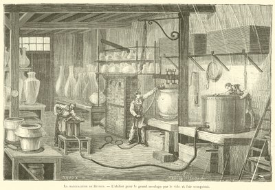 Manufaktur von Sèvres, Werkstatt für das große Gießen durch Vakuum und Druckluft von French School