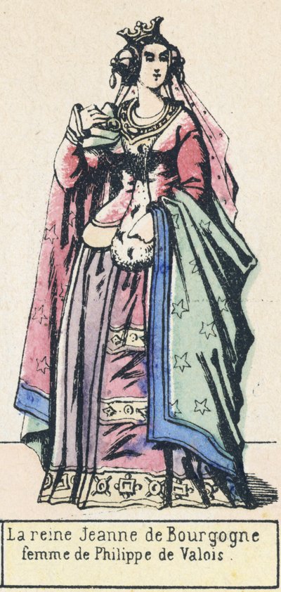 Königin Jeanne von Burgund, Frau von Philipp von Valois von French School