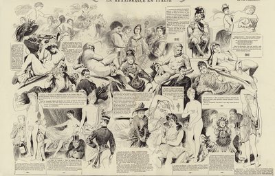 Die Renaissance in Italien (Stich) von French School