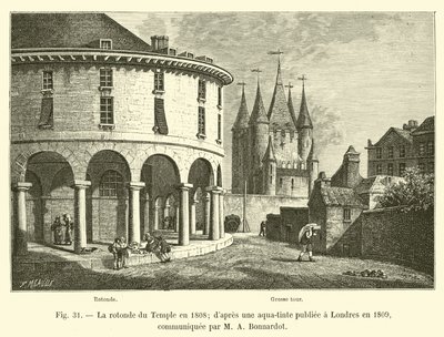 Die Rotunde des Tempels 1808 (nach einer in London 1809 veröffentlichten Aquatinta, mitgeteilt von M. A. Bonnardot) von French School