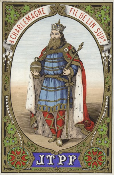 Etikett für Karl der Große-Garn von French School