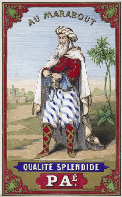Etikett für Marabu-Seidengarn von French School