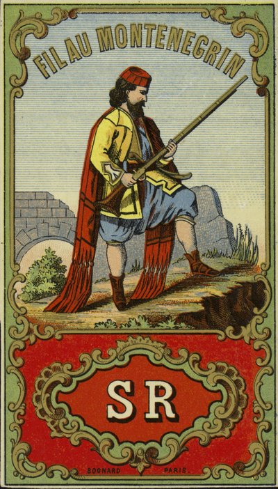 Etikett für montenegrinischen Faden von French School