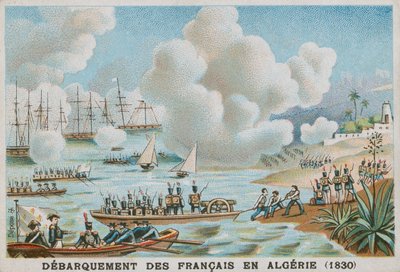 Landung der Franzosen in Algerien, 1830 von French School