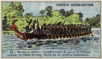 Großes zentralafrikanisches Kriegskanu von French School