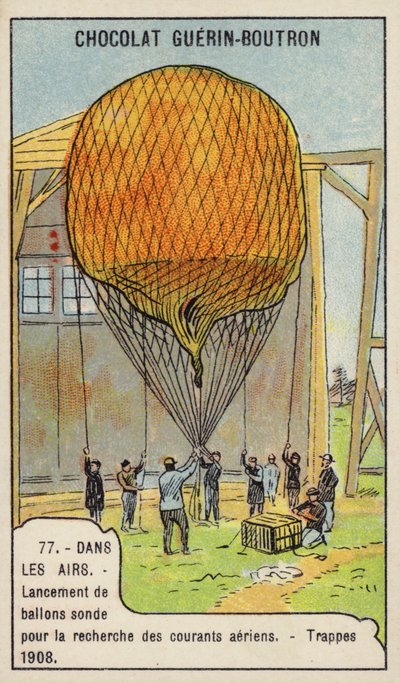 Start von Wetterballons zur Messung der Luftströmungen, Trappes, Frankreich von French School