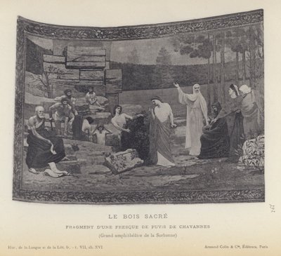 Der heilige Wald (Lithographie) von French School