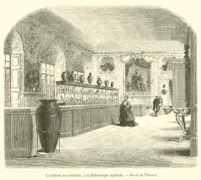 Das Münzkabinett, in der Kaiserlichen Bibliothek von French School