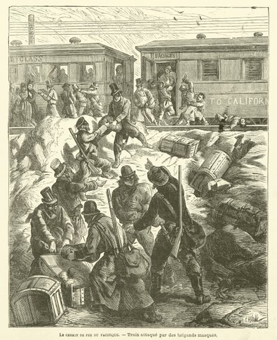 Die Pazifik-Eisenbahn (Stich) von French School