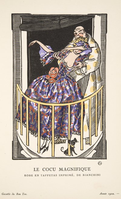 Le Cocu Magnifique, aus einer Sammlung von Modeplatten von French School