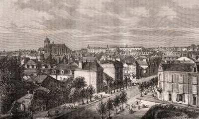 Le Mans - Pays de la Loire - Gravur in „La France illustrée: géographie, histoire, administration statistique“ von V.A. Malt-Brown. 1884 von French School