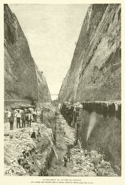 Der Durchbruch des Isthmus von Korinth von French School